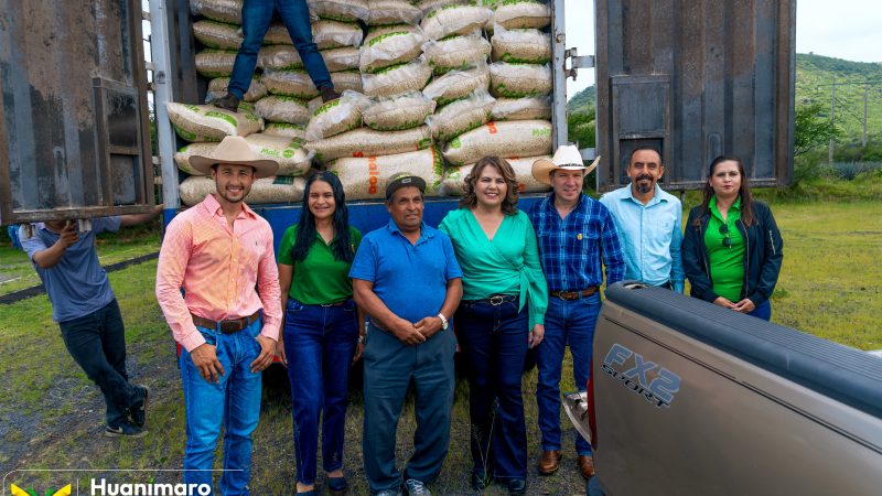 Alcaldesa entrega apoyo de maíz comestible a familias de Huanímaro